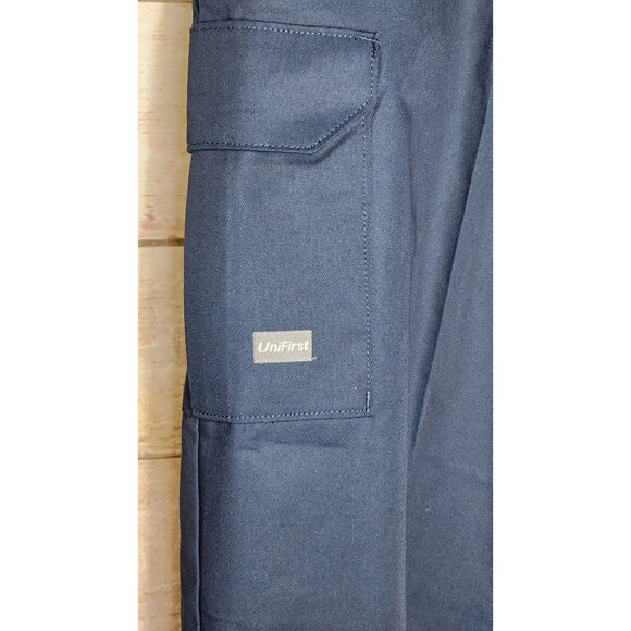 Unifirst Soft Twill Cotton/Polyester Men's Blue Slacks - Chino Dress/Casual Pant - Picture 10 of 12